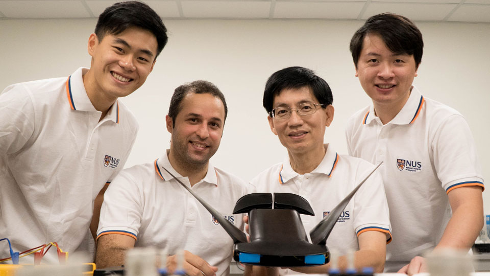 The research team led by Associate Professor Chew Chee Meng from the NUS Department of Mechanical Engineering developed MantaDroid, a robotic manta ray that can swim at the speed of twice its body length per second for up to 10 hours.