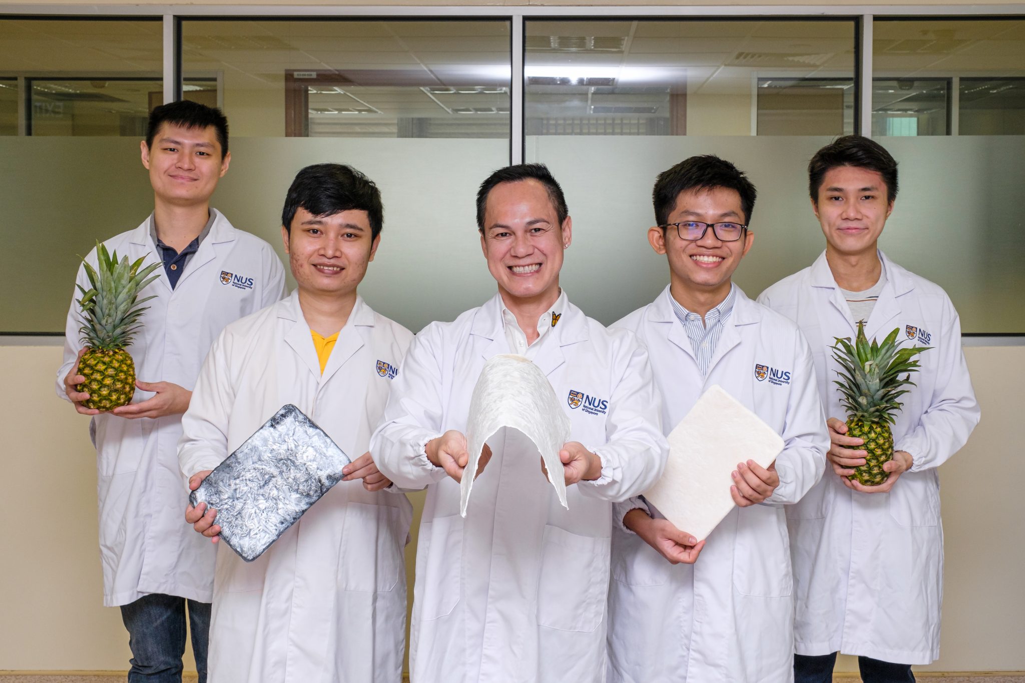 Researchers led by Associate Professor Duong Hai-Minh (centre) from NUS Department of Mechanical Engineering