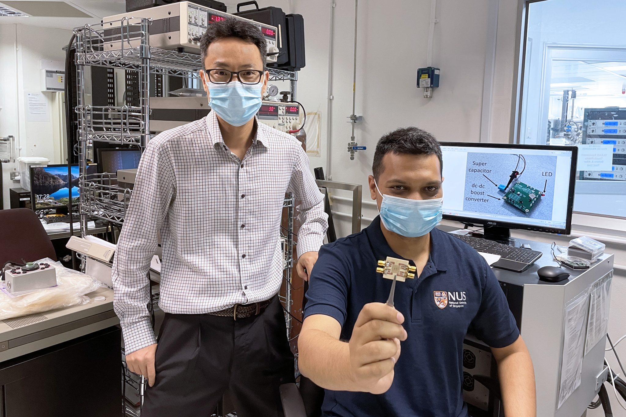 The research breakthrough was achieved by a team led by Professor Yang Hyunsoo (left) with Dr Raghav Sharma (right).