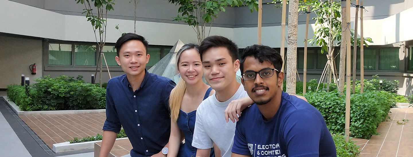 From left: Neo (Chemical Engineering), Joyce (Common Engineering), Ryan (Mechanical Engineering) and Ijaz (Electrical Engineering) recently completed their Engineering Principles &amp; Practice (EPP) modules and shared their experiences and thoughts on experiential learning at NUS Engineering.