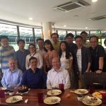 Prof Lee lunch gathering with research team and partners