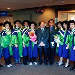 Prof Lee together with PhD graduates and Prof Chew at Commencement 2013