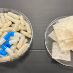 The material can be delivered to consumers either as a pill or a small cracker.