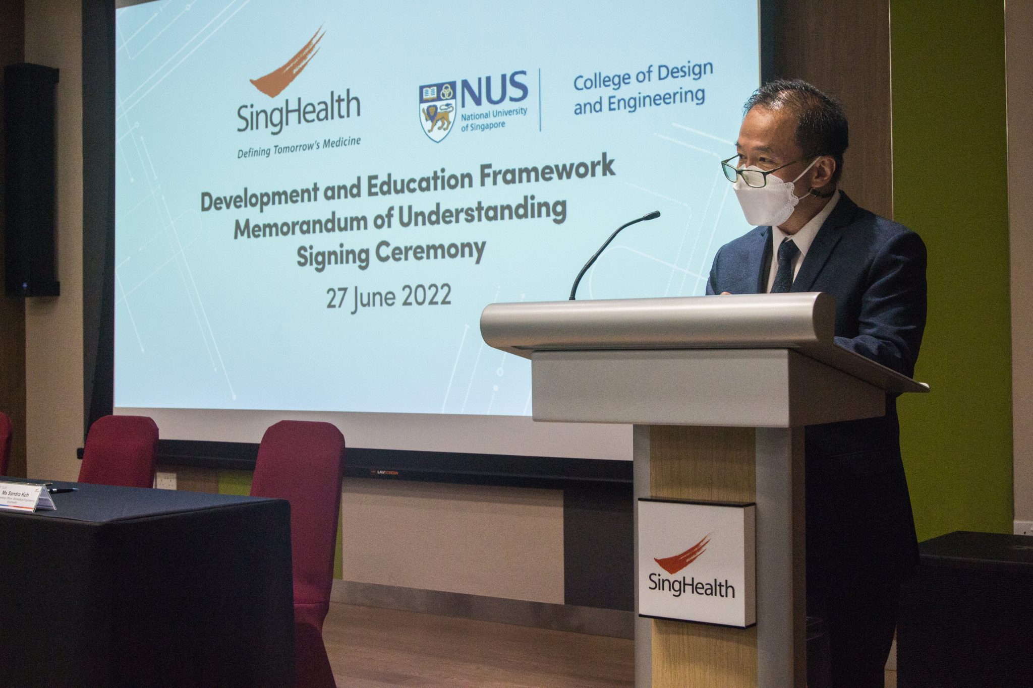 Signing of MOU marks a new chapter for SingHealth and NUS CDE - College ...