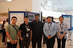From left to right, Mr Aldo Jeo, Mr Jun Xian Foo, Roderick Antolis, Anand Sreeram Karthikeyan and Liang Jing Yun