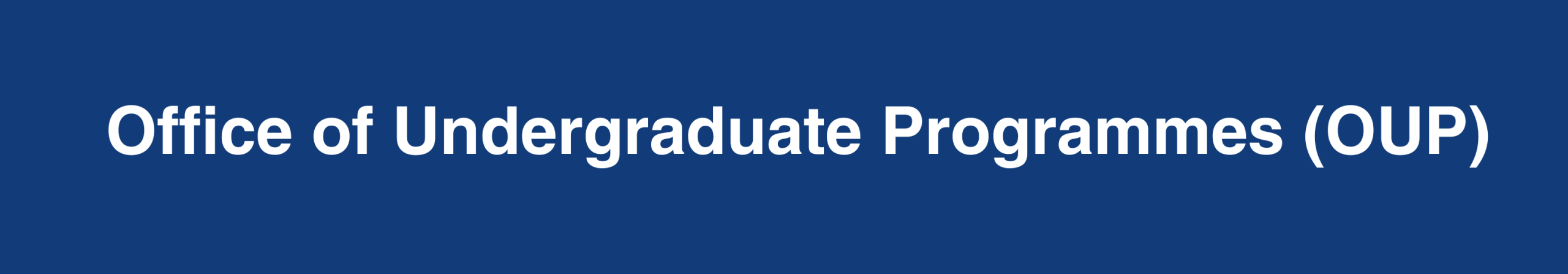 NUS CDE Office of Undergraduate Programmes