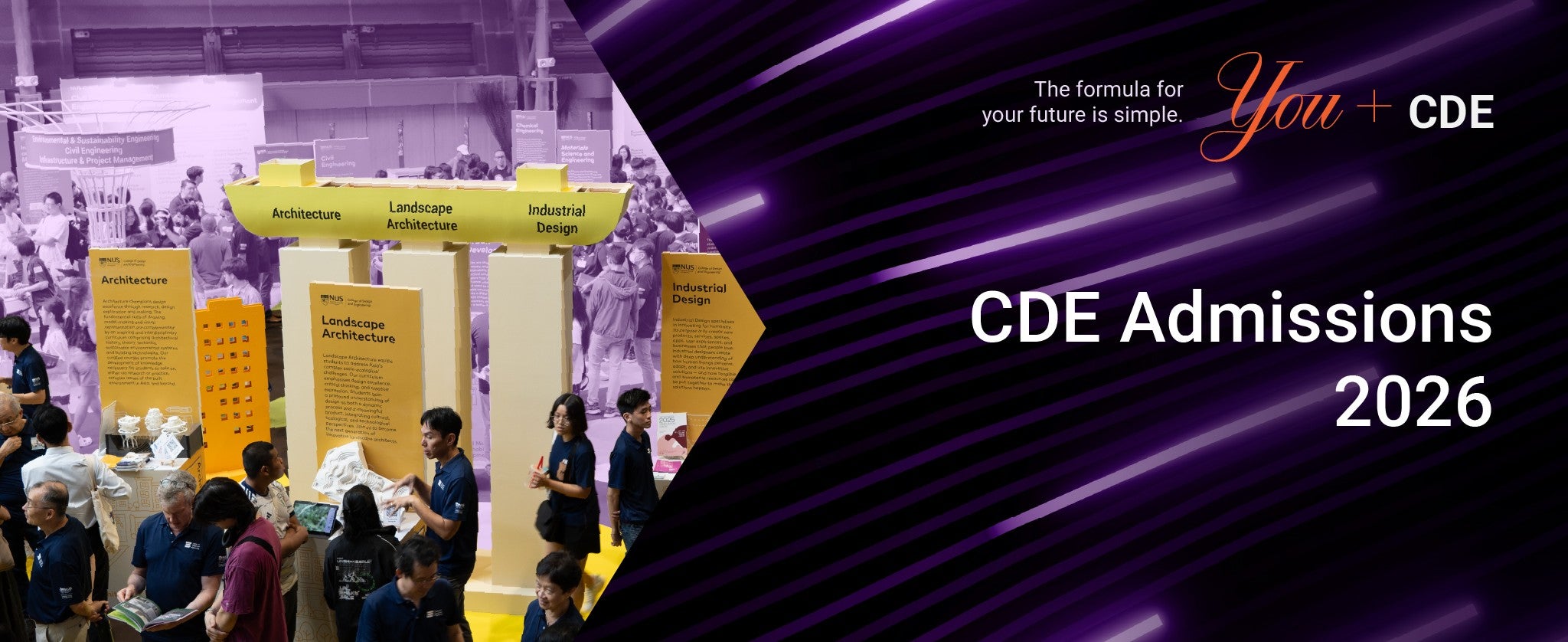 NUS CDE Admissions 2026 banner