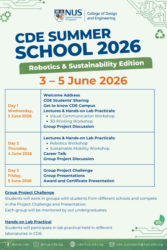 Pre-University Engagement - CDE Summer School - College of Design and ...