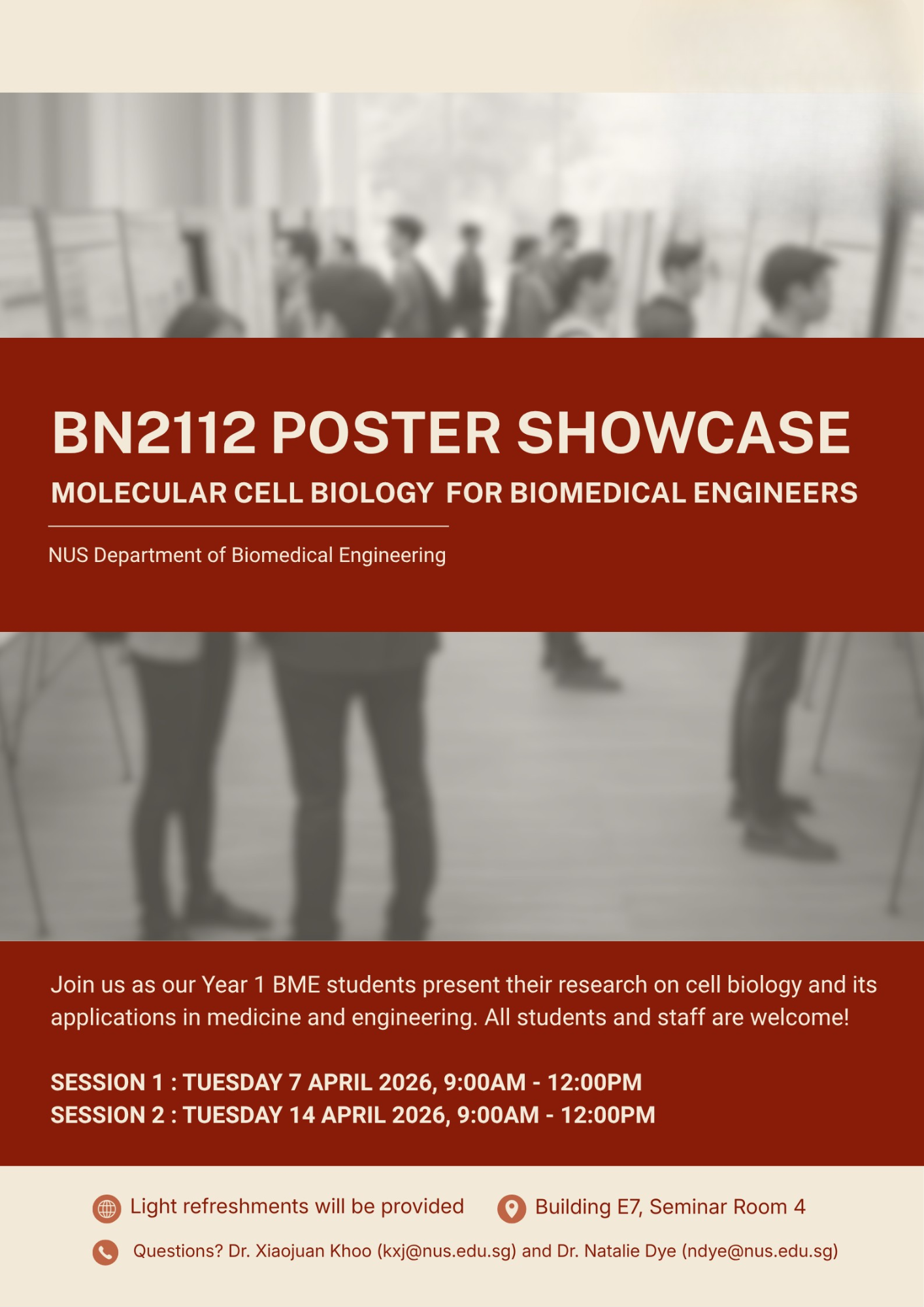 NUS BME Poster Showcase - Molecular Cell Biology for Biomedical ...