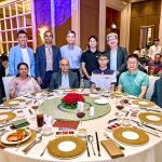 Front row (left to right): Prof Soh Wee Seng (Deputy Head, Undergraduate Programmes, Department of Electrical and Computer Engineering, CDE), Ms Nalini Lokanathan, Mr Lokanathan Ramasamy, Mr Khant Lin Thant (Student), Dr David Yang (Huawei Technologies Co. Ltd), and Emeritus Prof Liew Ah Choy.

Back row (left to right): Mr Teng Choon Hwee (Semiconductor Technologies & Instruments Pte Ltd), Mr Ajhar Amanullah (Semiconductor Technologies & Instruments Pte Ltd), Dr Ronson Tan (Marvell Asia Pte Ltd), Mr Chan Sheng Bin (Student), and Mr Liew Hui Sing.