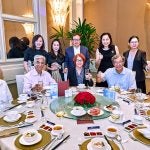 Front row (left to right): Mr Lim Kim Cheong, Er. Khialani Vashdev, Ms Toh Siew, Mr Loh Siew Khoon, and Mr Jonathan Lee.

Back row (left to right): Ms Cindy Leung (Development Office, NUS), Ms Ameline Foo, Mr Yip Hoong Mun, Ms Peggy Leong (Associate Director, Department of Civil and Environmental Engineering, CDE), and Prof Hu Jiangyong (Professor, Department of Civil and Environmental Engineering, CDE).