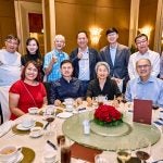 Front row (left to right): Ms Liana Mahadi (Development Office, NUS), Mr Chiang Yew Choy, Ms Choong Ngai Fong, and Mr Lim Gee Yean.

Back row (left to right): Mr Lee Wen Da (Student), Mr Raymond Lau, Ms Lynette Lai (Associate Director, Office of Development, CDE), Mr Lim Kay Teck, Prof Teo Kie Leong (Dean, CDE), Dr Daniel Sng (Deputy Head, Student Life and Outreach, Department of Mechanical Engineering, CDE), Mr Lim Howe Run, and Mr Gan Boon Jin.