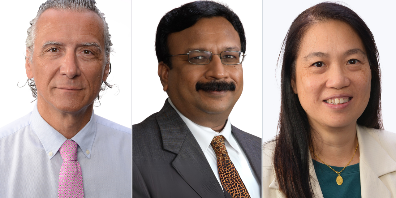(left to right) Prof Vladan Babovic, Prof Balasubramanian Rajasekhar, Prof Karina Gin