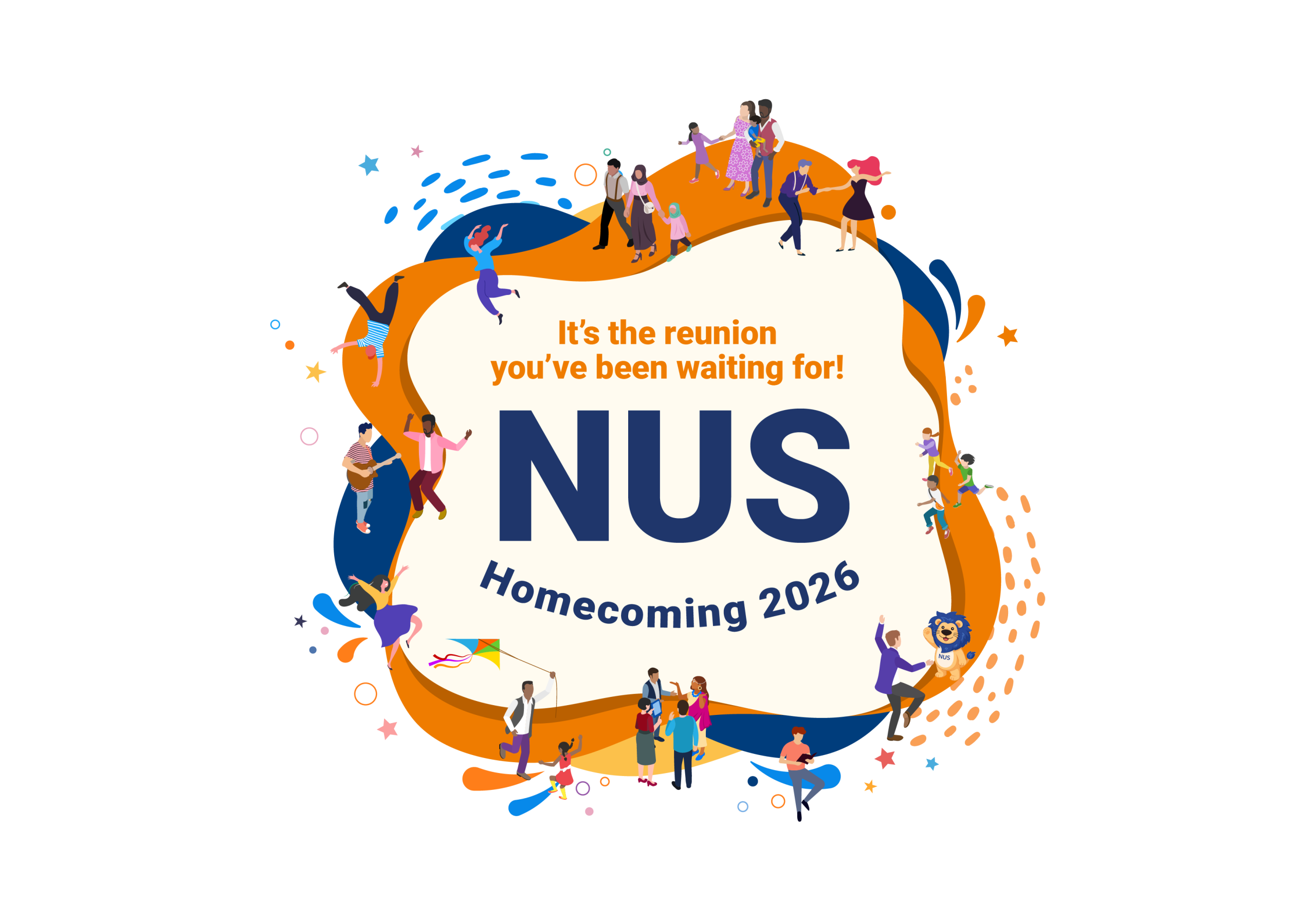 NUS Homecoming 2026 - Lockup w human elements
