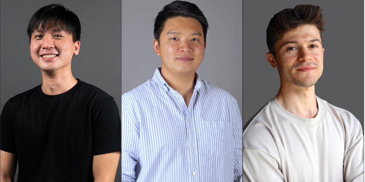 Left to right: Asst Prof Clement Zheng, Asst Prof Janghee Cho, Asst Prof Gabriel Lipkowitz